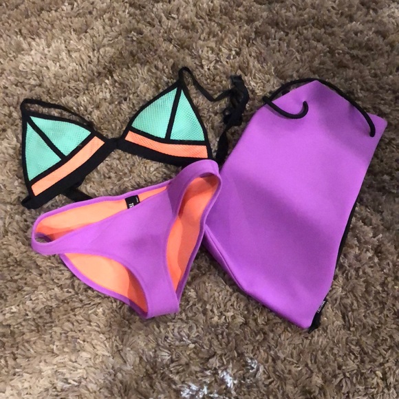 triangl swimwear Other - Triangl bathing suit top, bottom & bag